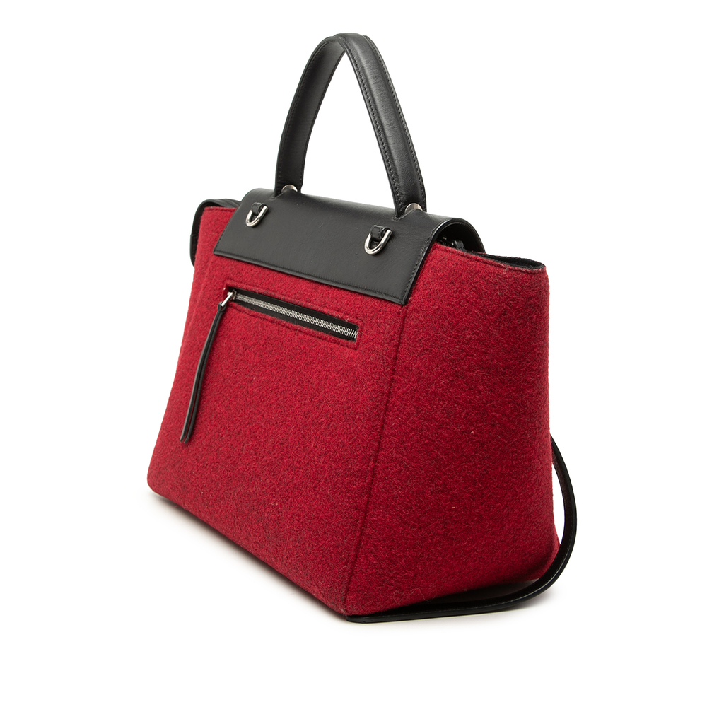 Pre-Loved Celine Mini Felt and Calfskin Belt Satchel - Picture 2 of 7